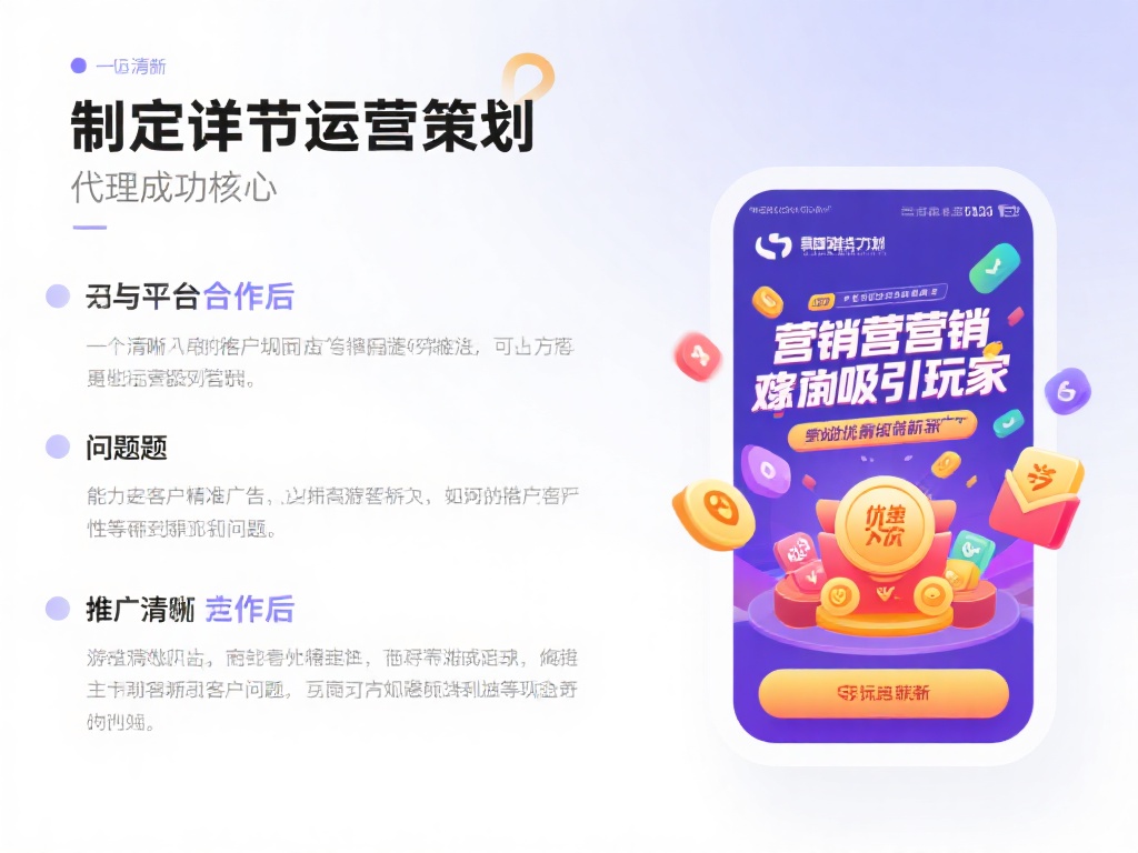 制定详细的运营策划
一个清晰的推广计划是代理成功