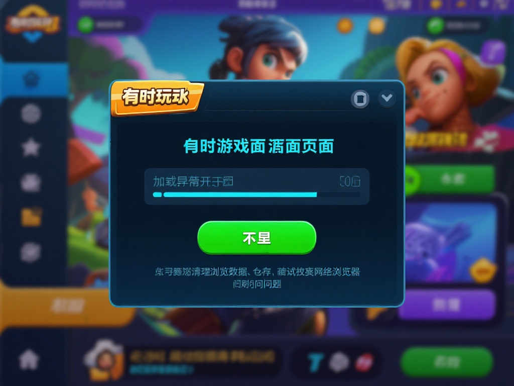 有时玩家可能面临游戏页面迟迟无法打开或加载异常的情