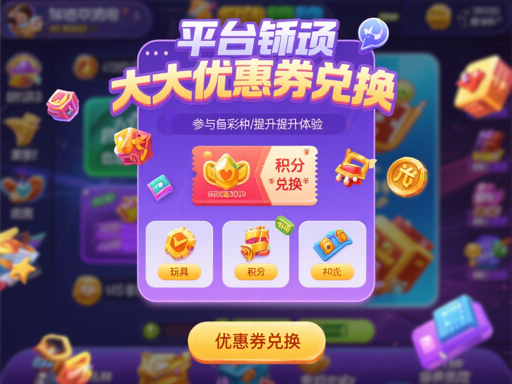 道具与优惠券交换：平台时常上架一些高价值道具或游戏