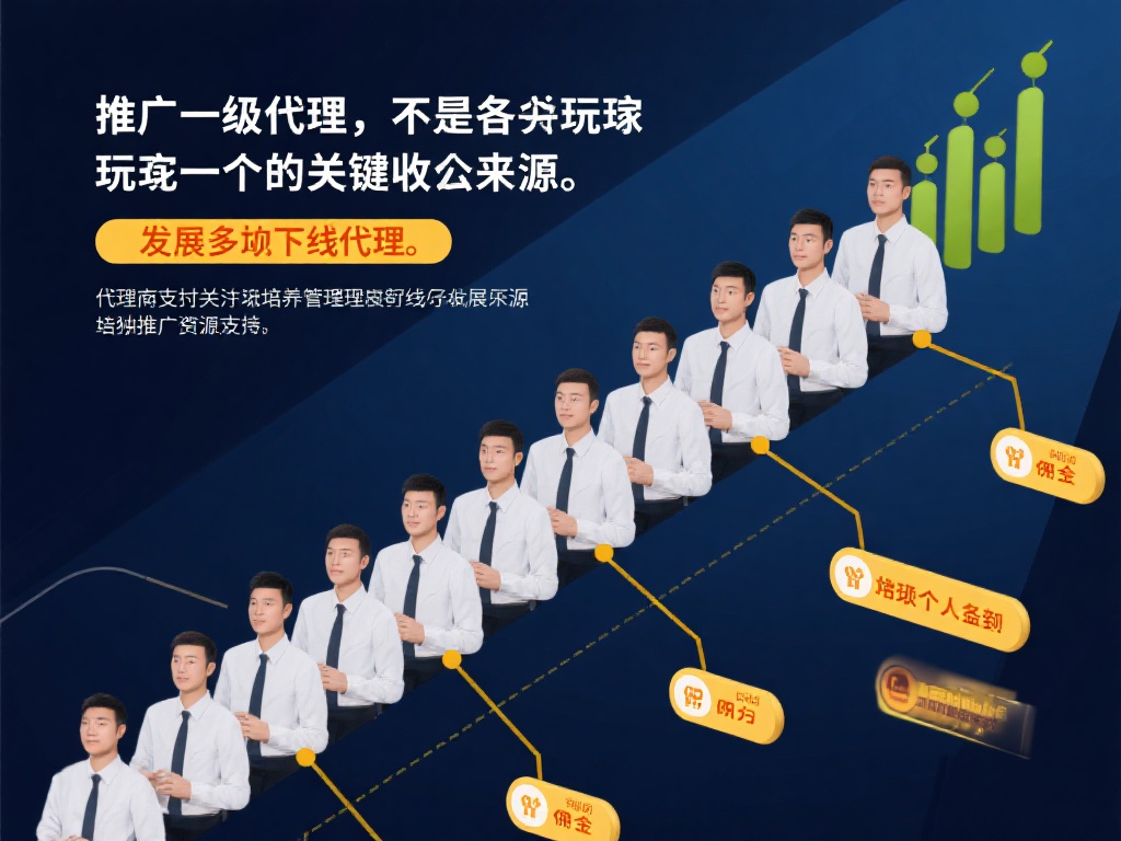 推广一级代理并非仅仅局限于玩家，还有一个关键收入来