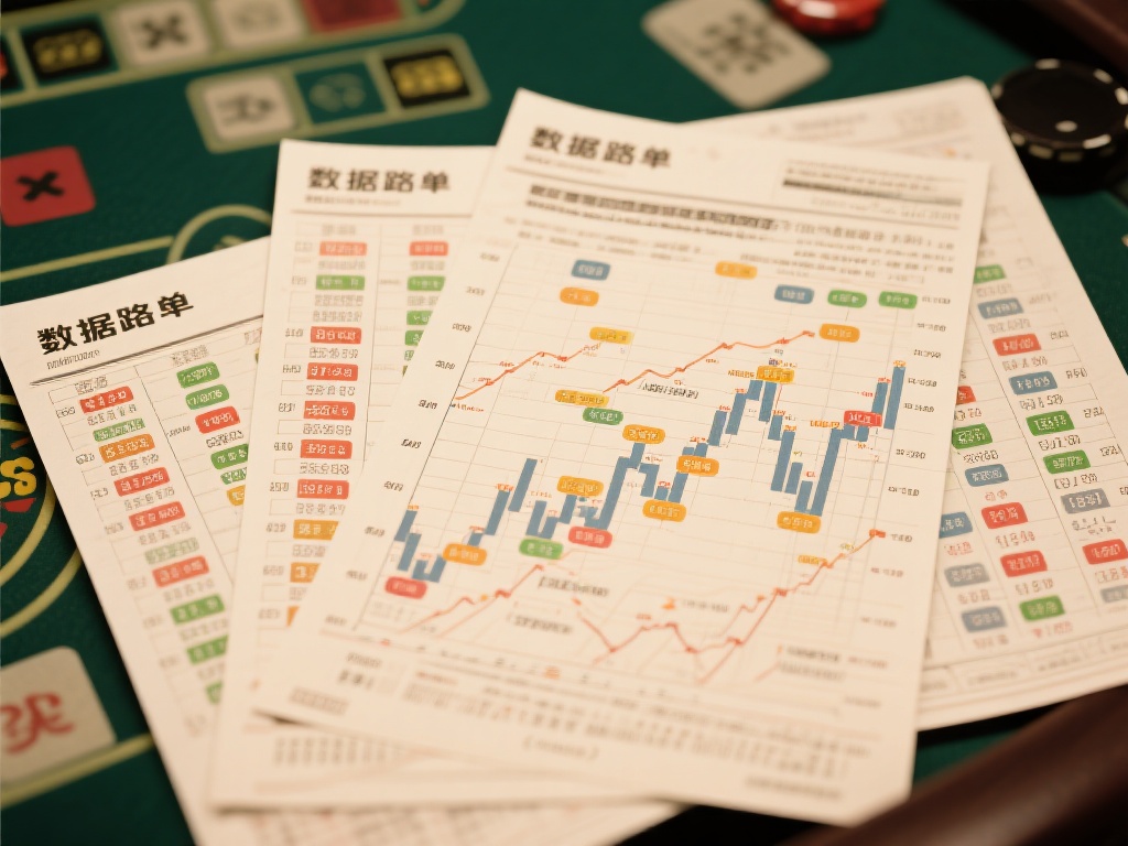 图表数据是路单纸的核心。每张路单纸上都详细记录了过