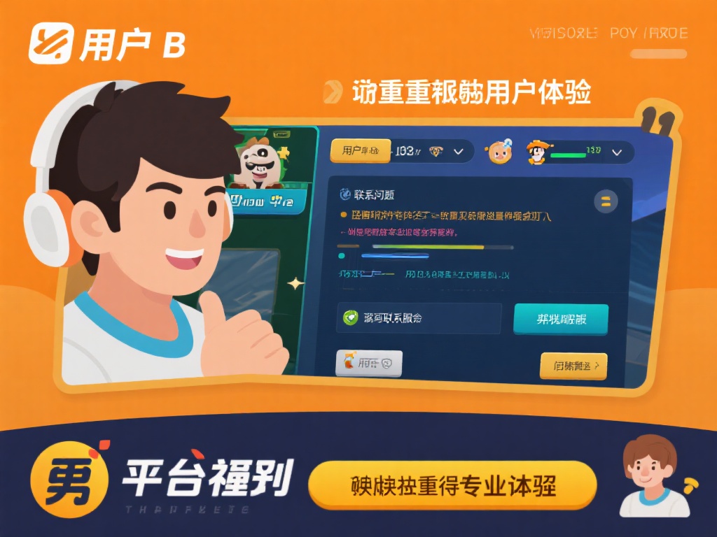 用户B在游戏过程中遇到了一些问题，通过联系客服很快